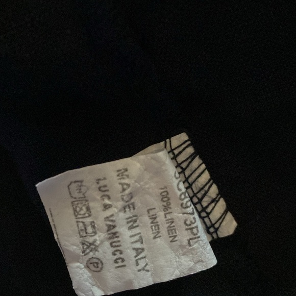 Luca Vanucci Italian Navy Button-Up Jacket 3/4 sleeves size S - Picture 2 of 2